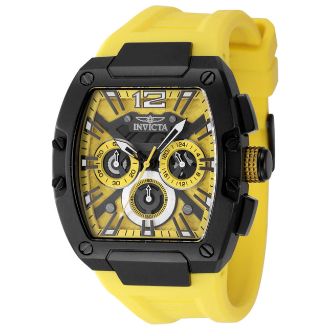 Invicta Racing Men's Watch Stainless Steel Case Silicone Strap Quartz