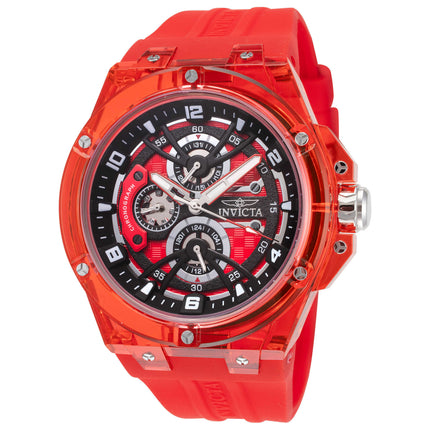 Invicta Racing Men's Watch with Silicone Strap and Plastic Case