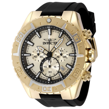 Invicta Aviator Men's Watch Stainless Steel Case Silicone Strap Quartz