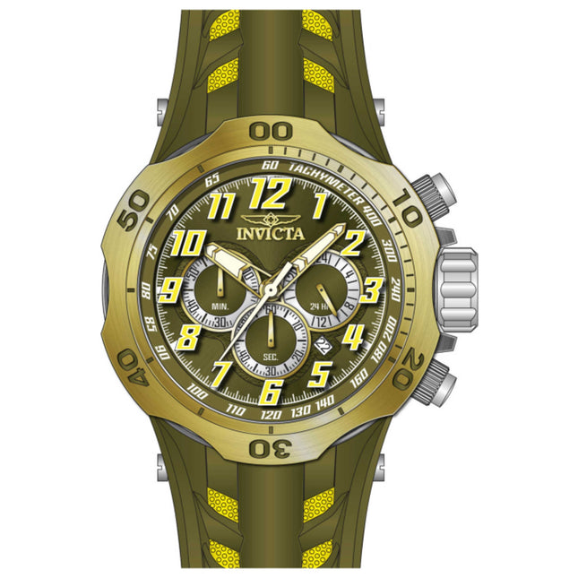 Invicta Venom Men's Watch Stainless Steel Case Silicone Strap Quartz