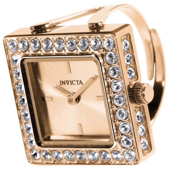 Invicta Mini Angel Women's Stainless Steel Ring Watch with Quartz Movement
