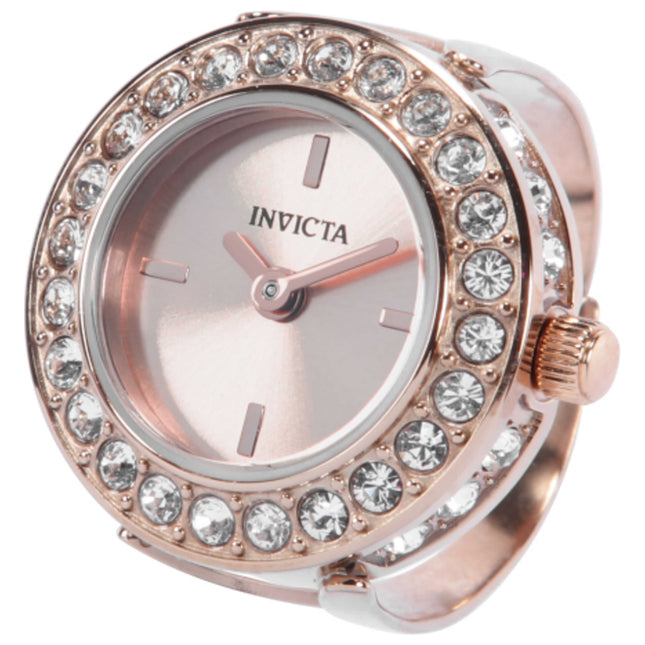 Invicta Mini Angel Women's Stainless Steel Ring Watch with Quartz Movement