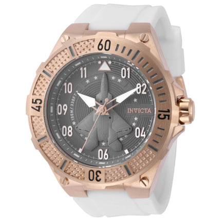 Invicta Aviator Men's Watch Stainless Steel Case Silicone Strap Quartz