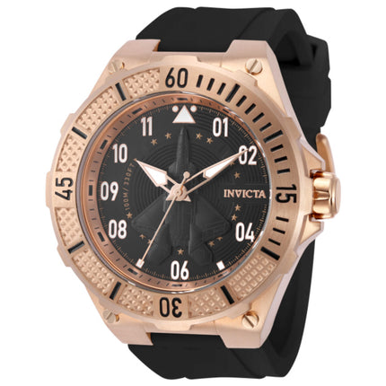 Invicta Aviator Men's Watch Stainless Steel Case Silicone Strap Quartz