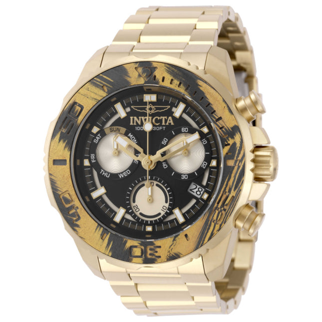 Invicta Carbon Hawk Men's Watch Stainless Steel Case and Bracelet Quartz
