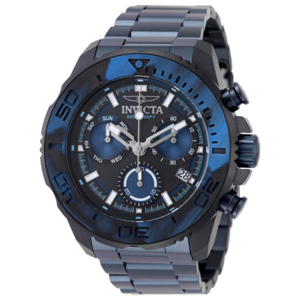 Invicta Carbon Hawk Men's Watch Stainless Steel Case and Bracelet Quartz 44mm