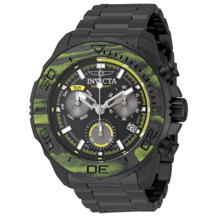 Invicta Carbon Hawk Men's Watch Stainless Steel Case and Bracelet Quartz