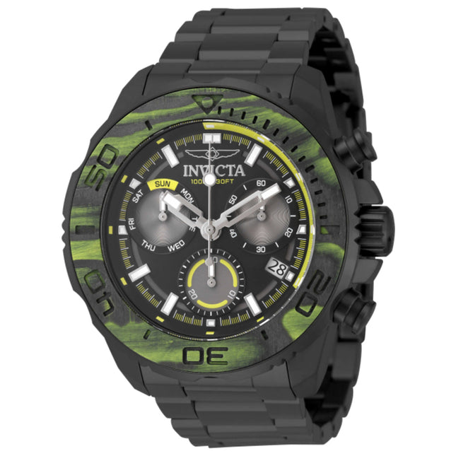 Invicta Carbon Hawk Men's Watch Stainless Steel Case and Bracelet Quartz