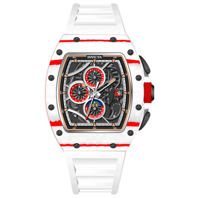 Invicta S1 Rally Men's Automatic Watch Stainless Steel Case Silicone Strap 45mm