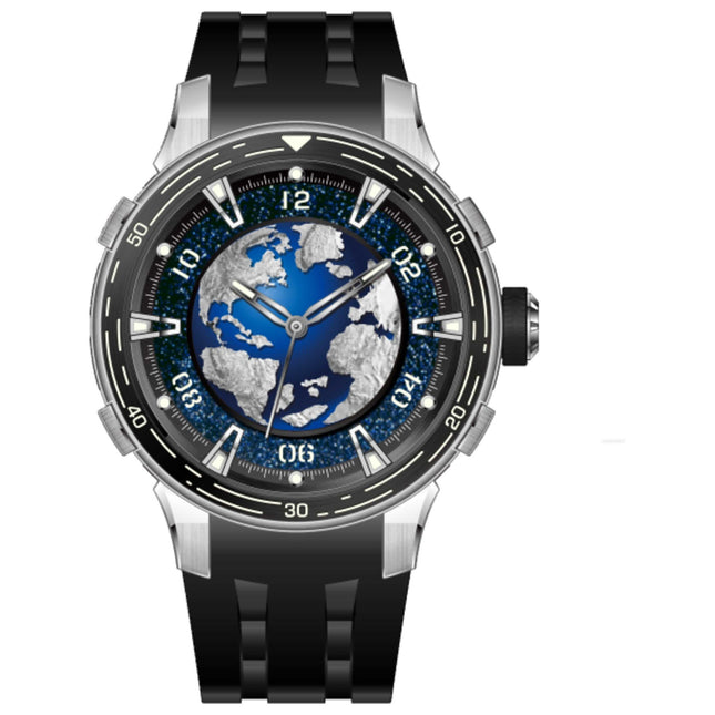 Invicta Celestial Men's Automatic Watch Stainless Steel Case Rubber Strap