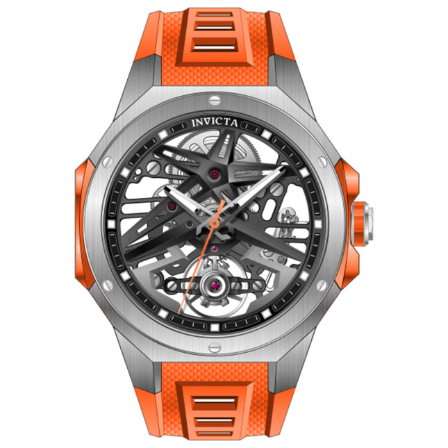 Invicta Celestial Men's Automatic Watch Stainless Steel Case Rubber Strap