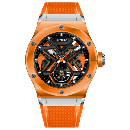 Invicta Celestial Men's Automatic Watch with K9 Glass Case and Rubber Strap 44mm