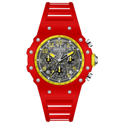 Invicta Racing Men's Watch with Acrylic Case and Silicone Strap
