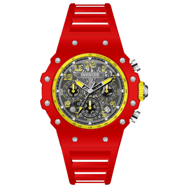 Invicta Racing Men's Watch with Acrylic Case and Silicone Strap