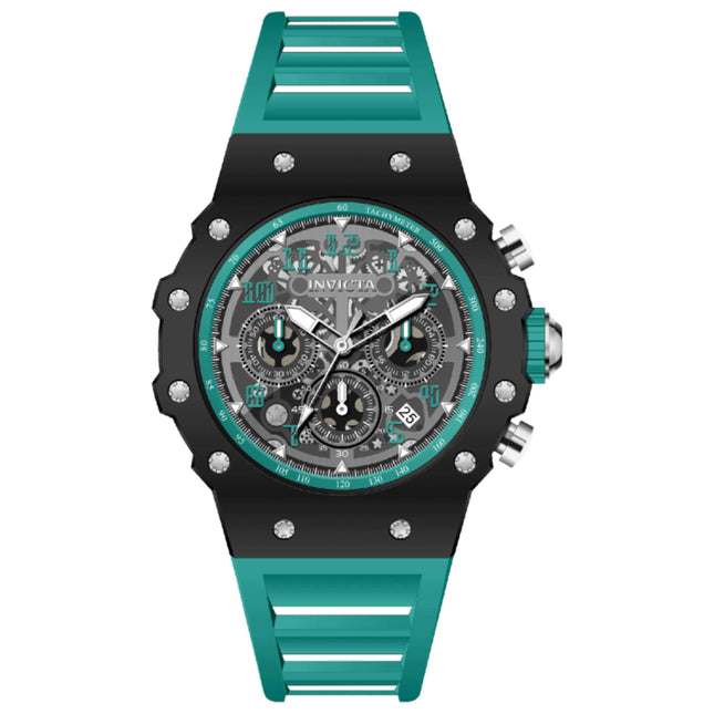 Invicta Racing Men's Watch Acrylic Case Silicone Strap Quartz