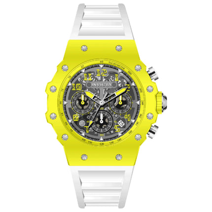 Invicta Racing Men's Watch Acrylic Case Silicone Strap Quartz