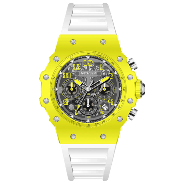 Invicta Racing Men's Watch Acrylic Case Silicone Strap Quartz