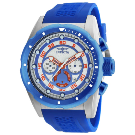 Invicta Speedway Men's Stainless Steel Case Silicone Strap Quartz Watch 43mm