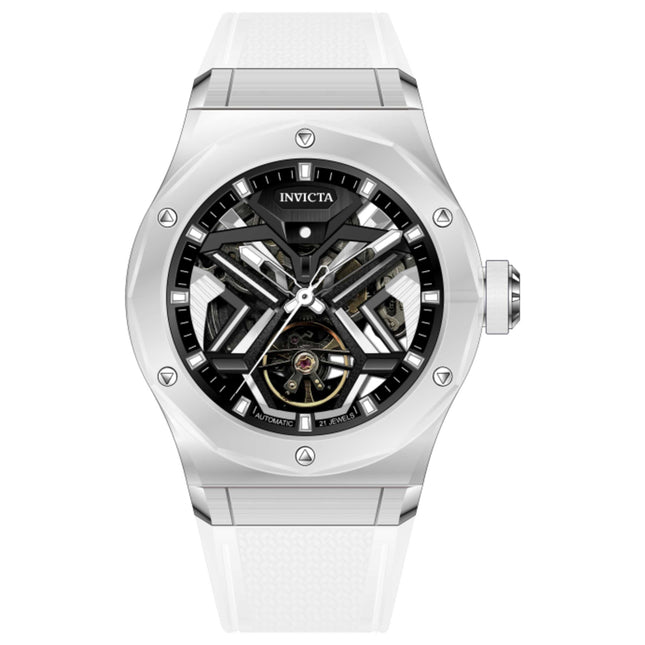 Invicta Celestial Automatic Men's Watch with K9 Glass Case and Rubber Strap