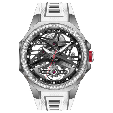 Invicta Objet D Art Diamond Men's Automatic Watch Stainless Steel Case Rubber Strap