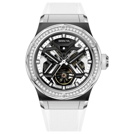 Invicta Object D Art Diamond Men's Automatic Watch Stainless Steel Case Rubber Strap