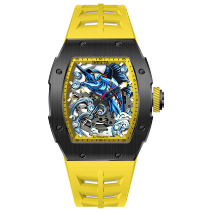 Invicta S1 Rally Swordfish Men's Automatic Watch Stainless Steel Case Silicone Strap