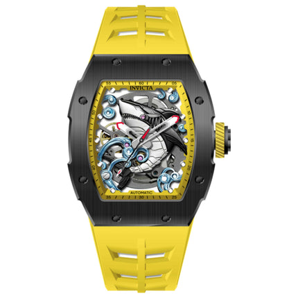 Invicta S1 Rally Shark Men's Automatic Watch Stainless Steel Case Silicone Strap 47mm
