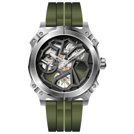 Invicta Racing Men's Automatic Watch Stainless Steel Case Rubber Strap