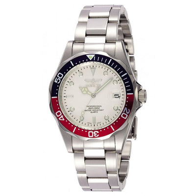 INVICTA Men's 37.5mm Pro Diver Watch Silver/Pepsi