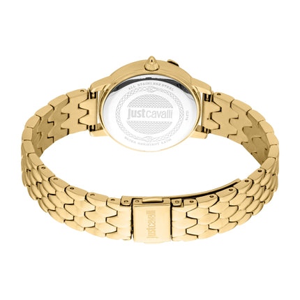 Just Cavalli Signature Snake Viperized Yellow Gold Turquoise