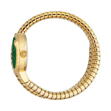 Just Cavalli Signature Snake Cerchio Snake Yellow Gold Bottle Green