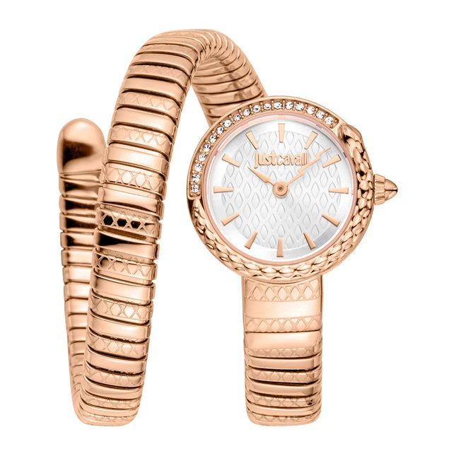 Just Cavalli Signature Snake Cerchio Snake Rose Gold Silver Grey