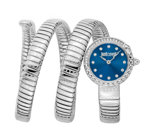 Just Cavalli Signature Snake Enchanting Silver Blue
