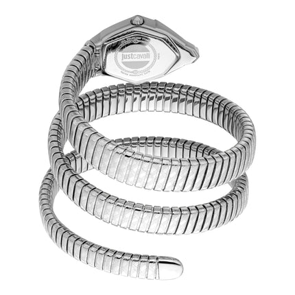 Just Cavalli Signature Snake Mesmerizing Silver Blue