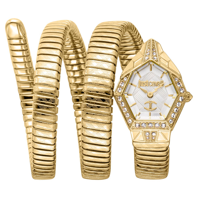 Just Cavalli Signature Snake Mesmerizing Yellow Gold Silver