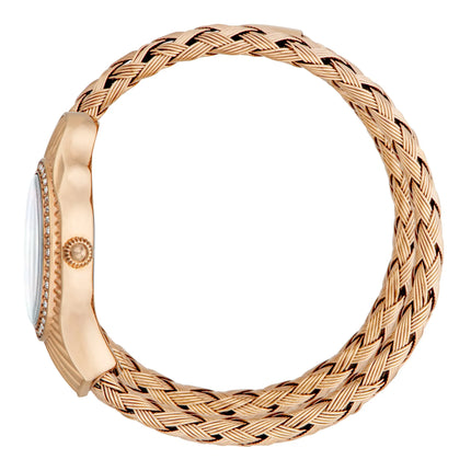 Just Cavalli Signature Snake Twined Rose Gold Silver