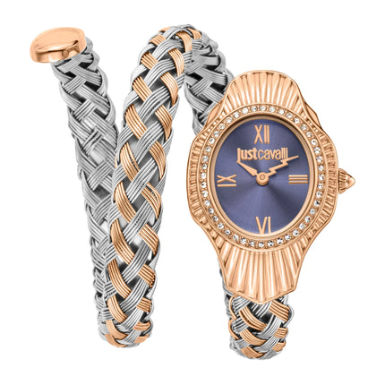Just Cavalli Signature Snake Twined Two Tones RG Blue
