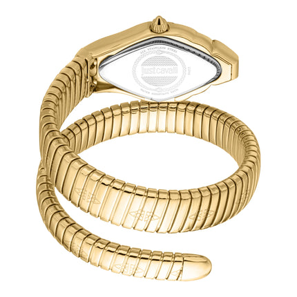 Just Cavalli Signature Snake Ferocious Yellow Gold Green