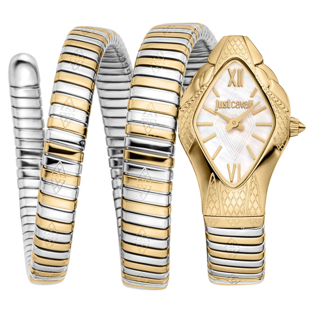 Just Cavalli Signature Snake Cristallo Two Tones YG Silver MOP