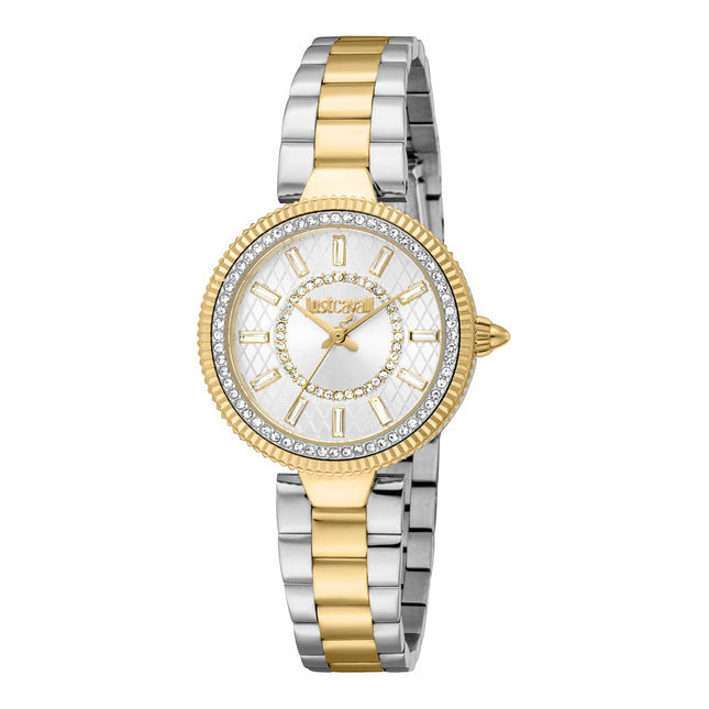 Just Cavalli Glam Chic Ostentatious Two Tones YG Silver