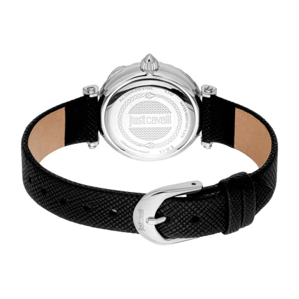 Just Cavalli Animalier Mistero Snake Leather Black Silver