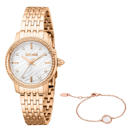 Just Cavalli SET Euforia Snake Rose Gold Silver