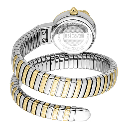 Just Cavalli Signature Snake Sirena Silver Yellow Gold