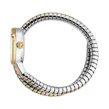 Just Cavalli Signature Snake Sirena Silver Yellow Gold