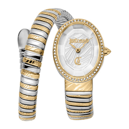 Just Cavalli Signature Snake Velina Silver Yellow Gold