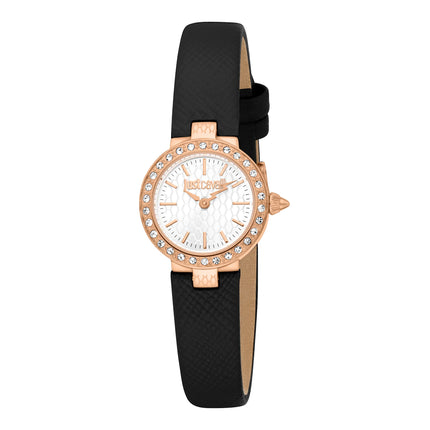 Just Cavalli Glam Chic Serenita Mini Leather Black RG Silver
