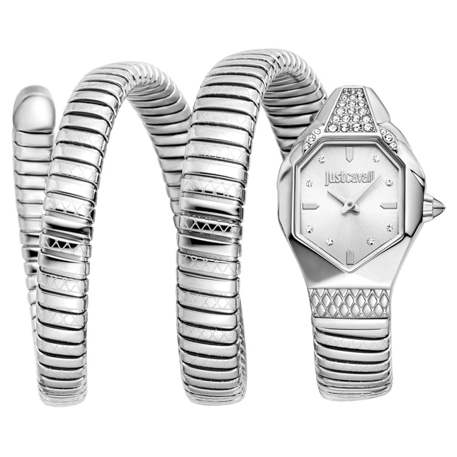 Just Cavalli Signature Snake Ambra Silver
