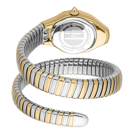 Just Cavalli Signature Snake Vivace Silver Yellow Gold Antique white