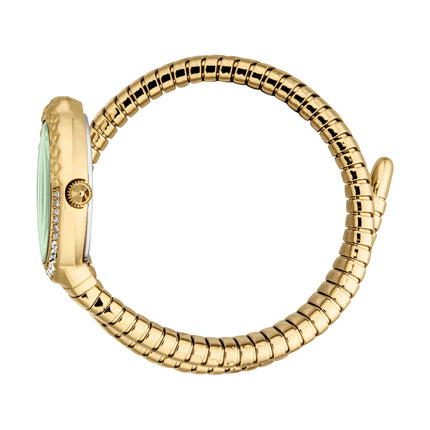 Just Cavalli Signature Snake Fiore Yellow Gold Green