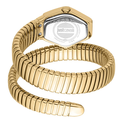Just Cavalli Signature Snake Splora Yellow Gold Green